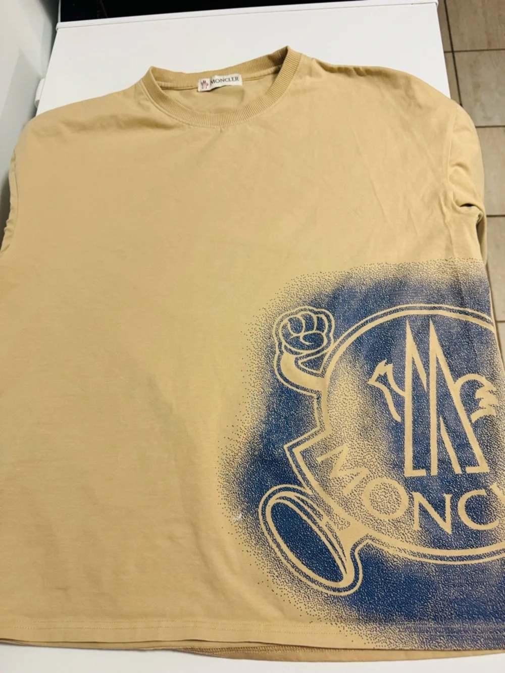 Moncler Tan Crewneck t shirt - Picture 6 of 6